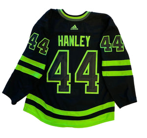 JOEL HANLEY GAME WORN BLACKOUT JERSEY - BACK VIEW