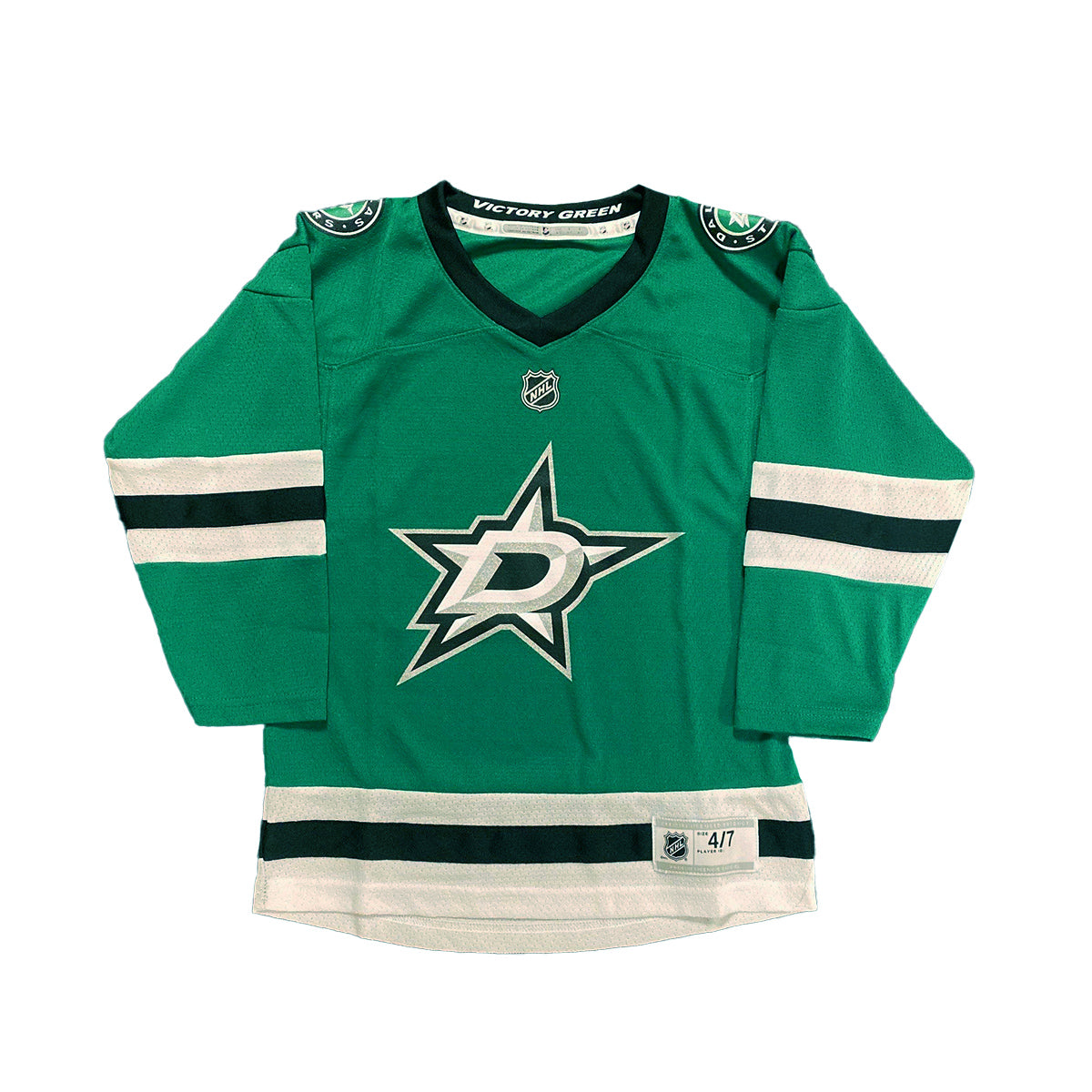 Dallas Stars Outerstuff Kids 4-7 Home Jersey in Green - Front View