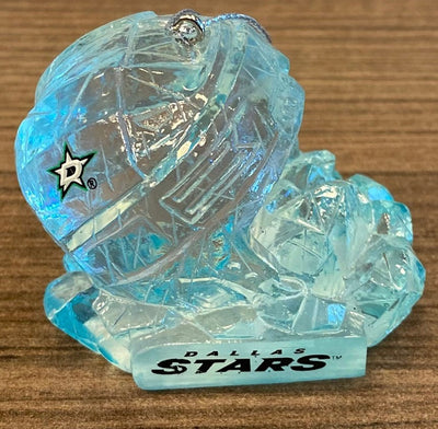 Dallas Stars Ice Helmet Ornament - on Table