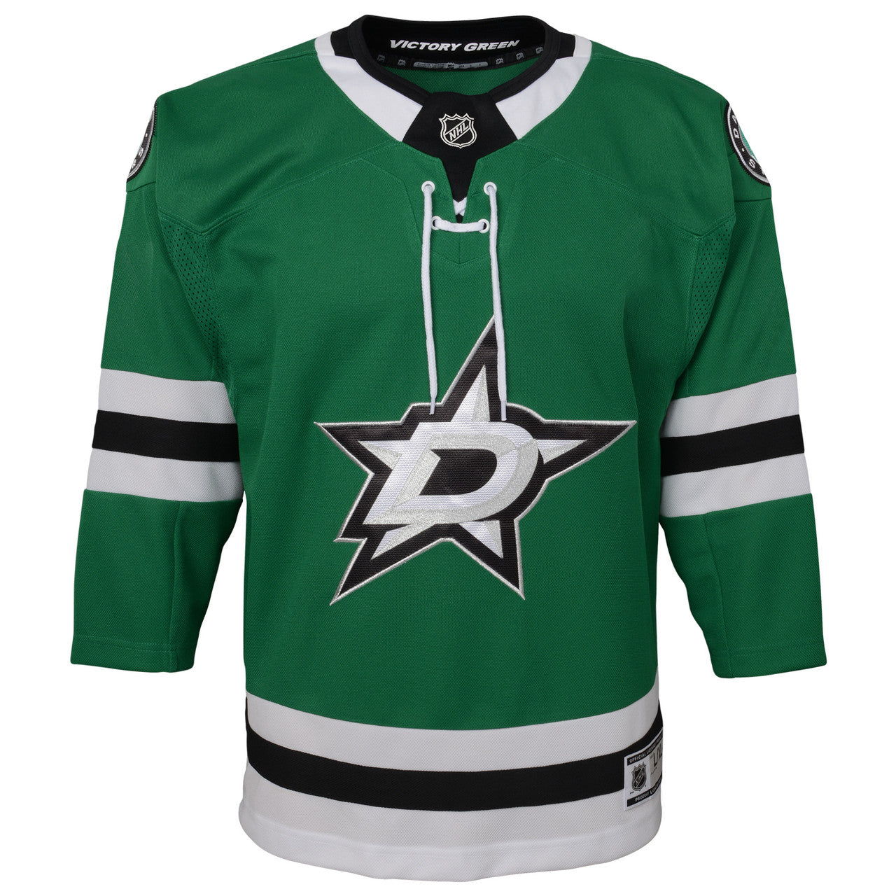 Dallas Stars Youth Outerstuff Blank Premier Jersey in Green - Front View