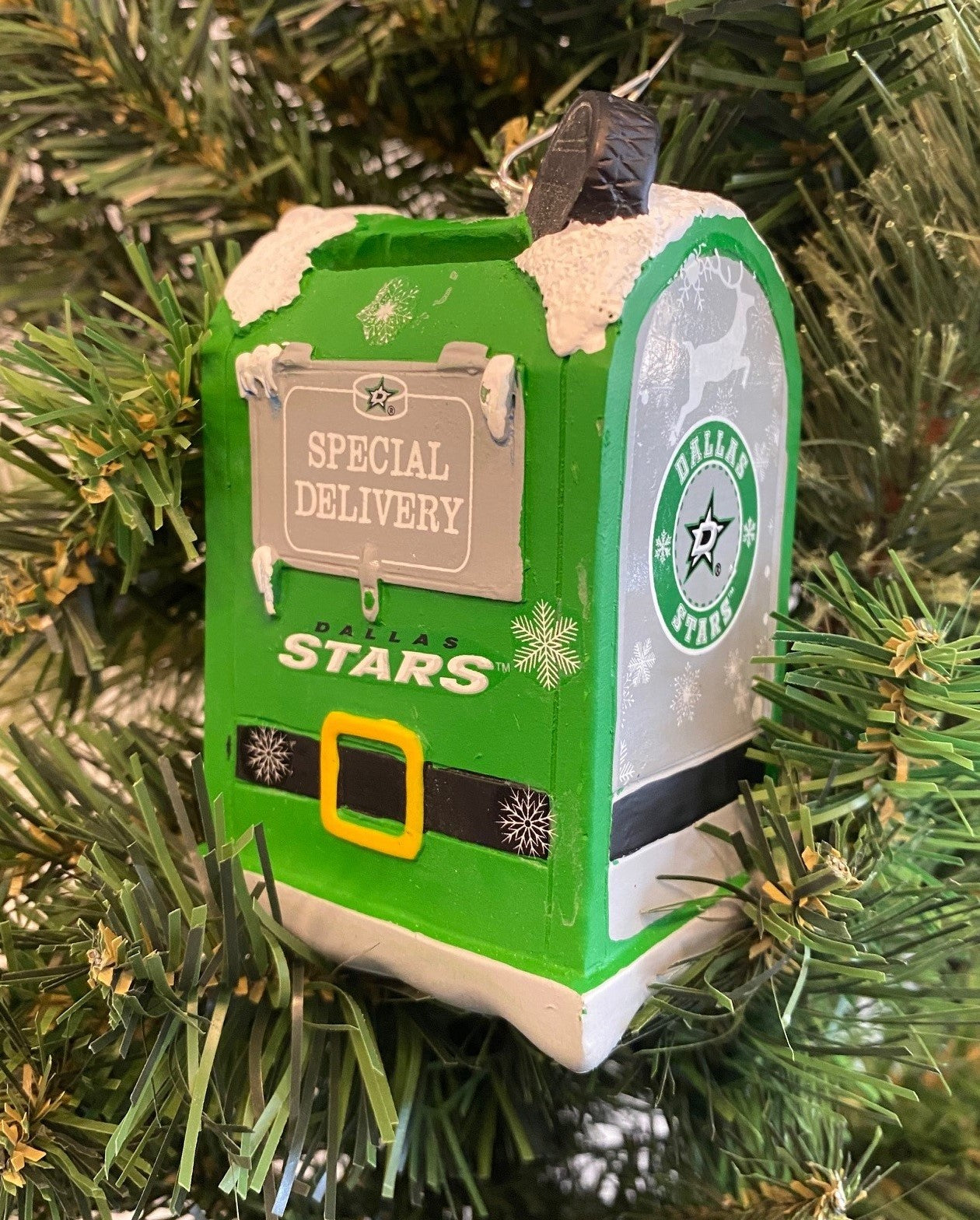 Dallas Stars Mailbox Ornament - on Tree
