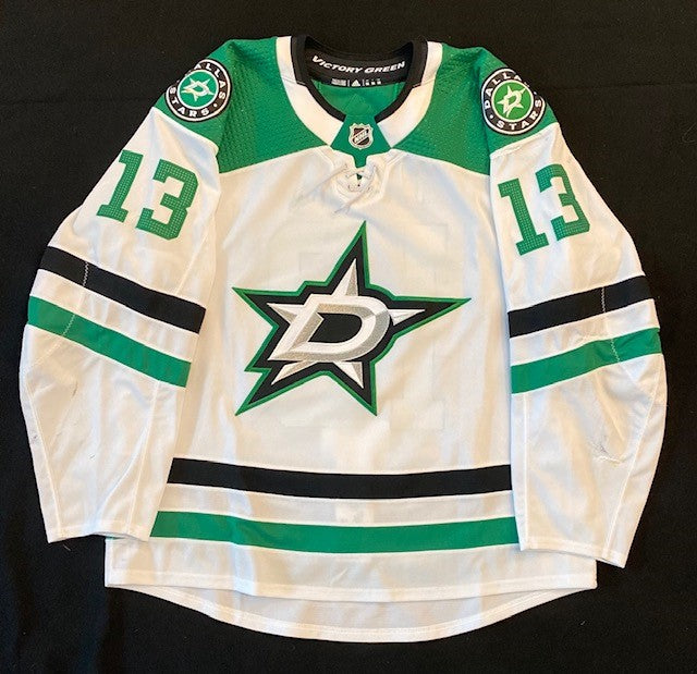Mark Pysyk 20/21 Away Set 2 Game Worn Jersey in Green and White - Front View