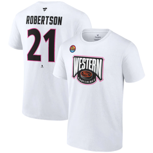Dallas Stars Fanatics Brand Jason Robertson All-Star Name & Number Tee - Front & Back View