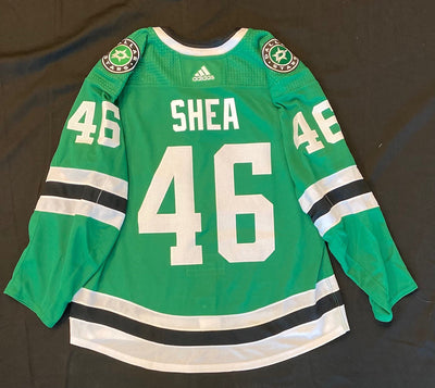 DALLAS STARS TEAM ISSUED RYAN SHEA HOME JERSEY - BACK VIEW