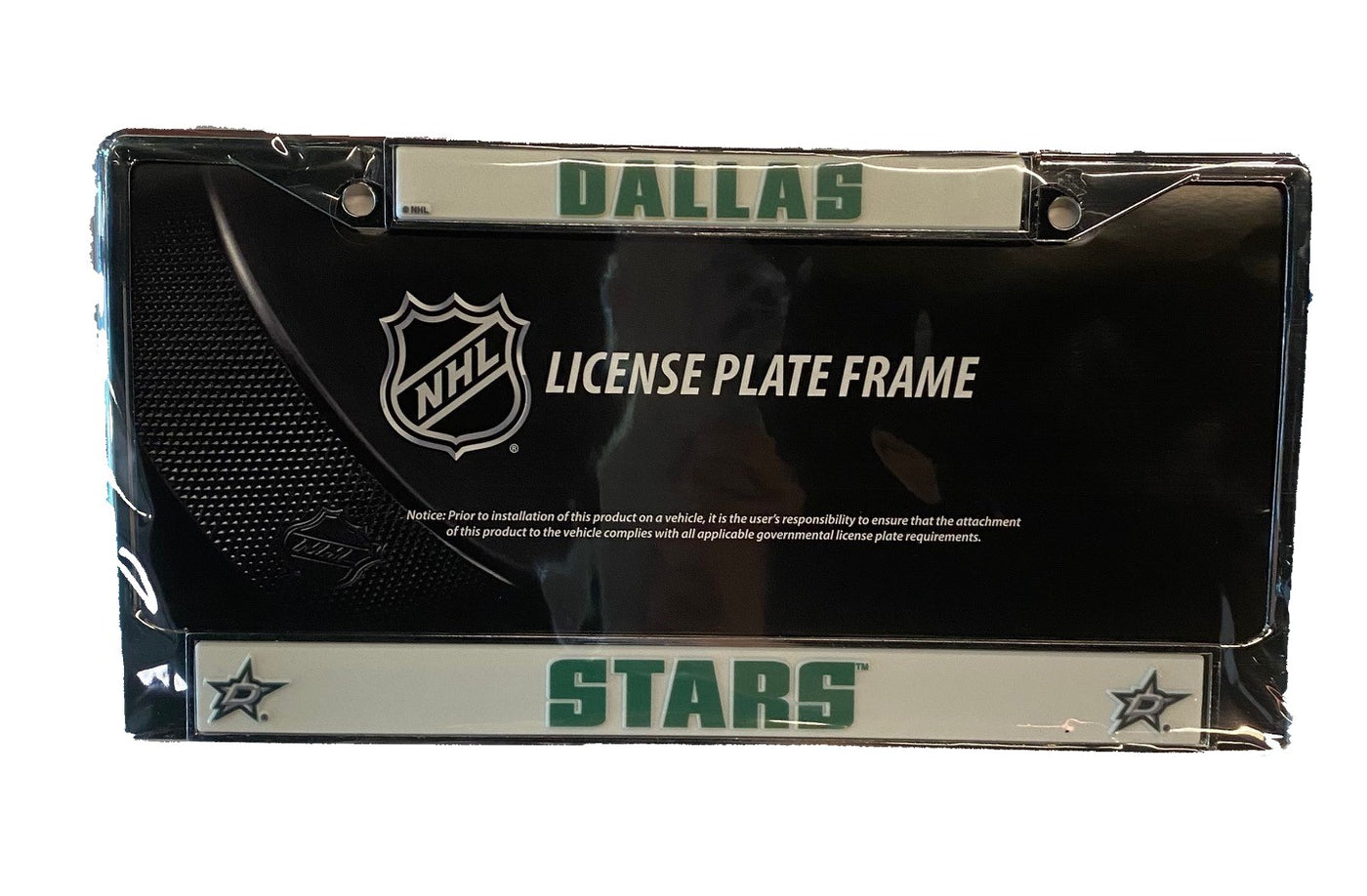 Dallas Stars Wincraft Chrome License Plate Frame - Front View