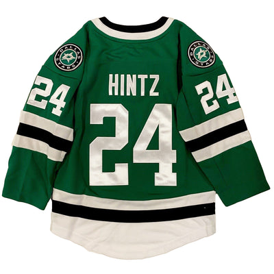 Dallas Stars Youth Outerstuff Roope Hintz Premier Jersey in Green - Back View