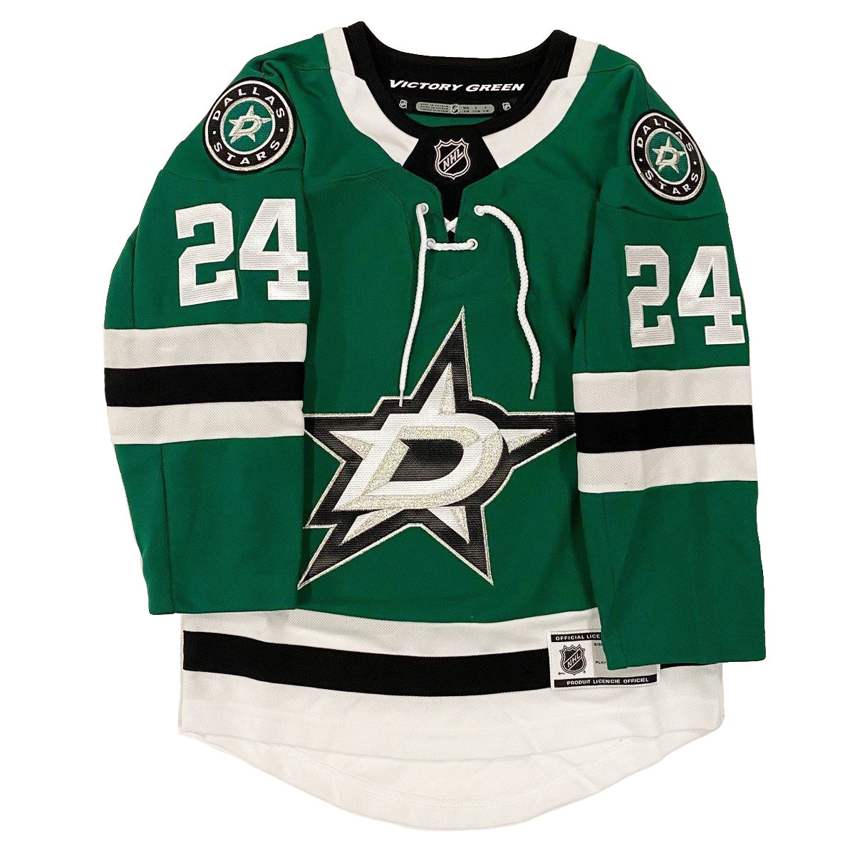 Dallas Stars Youth Outerstuff Roope Hintz Premier Jersey in Green - Front View