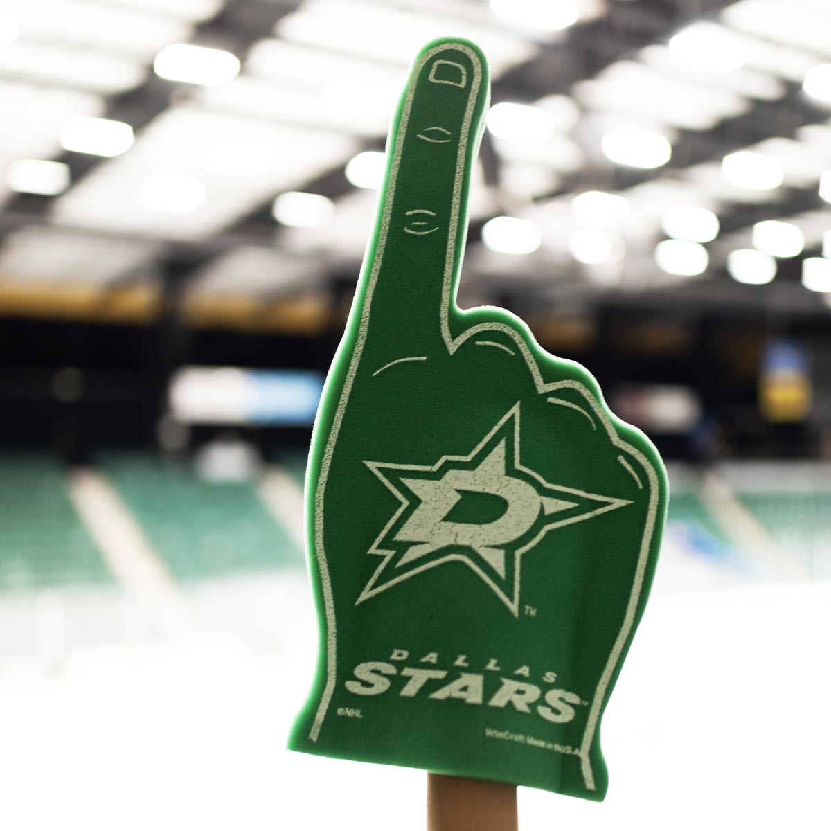 Dallas Stars Foam Finger in Green - Front View