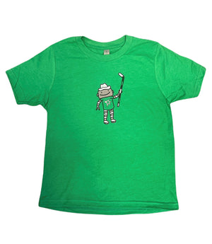 Youth Robo Paint Graphic Tee in Green - Front View